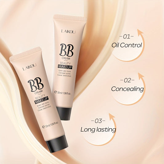 Buy 1 Take 1 - LAIKOU Long Wearing BB Cream 30ml/1.06fl.oz., Waterproof Hide Pores Concealer Make Up, Makeup Foundation For Women, Cover Blemishes Make Up Cream For Men, 30ml/1.06fl.oz/pc