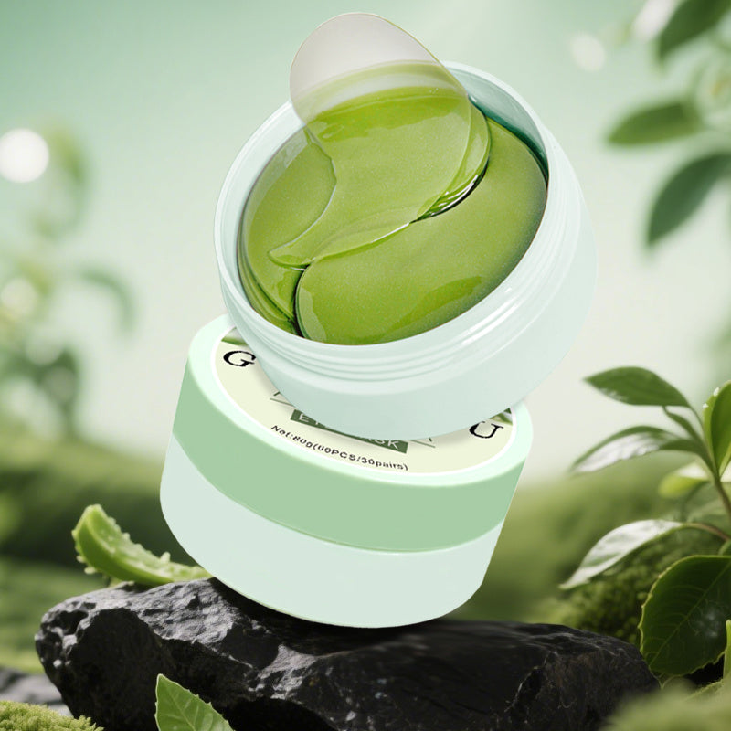 60pcs Aloe Vera + Collagen Eye Serum Cream Under Eye Patches - & Firming Eye Mask for Dark Circles, Puffiness, and Fine Lines - Fragrance-Free, All Light Beige Types, Gel Packaging, Skincare, Sleek Packaging, Natural Ingredient Design