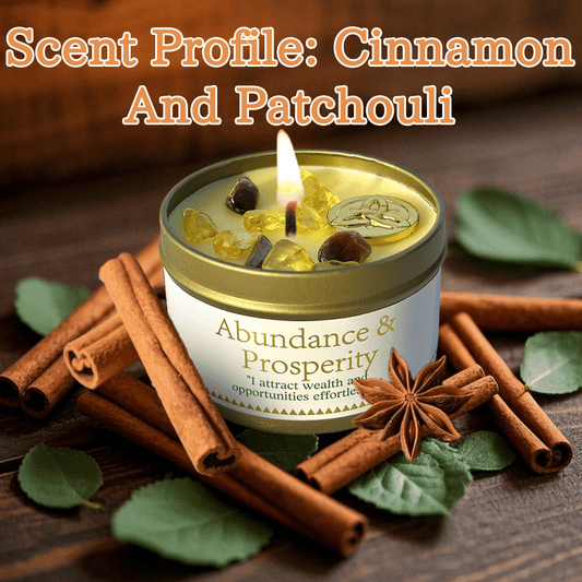 2pcs/1pc EVODUCK Law Of Attraction Abundance Manifestation Candle | Patchouli & Cinnamon 3oz Each/total 6oz Scented Soy Wax Candle with Golden Crystal | for Focus & Reading | Christmas, New Year, Birthday Gift for Women, Friend | with Guidance Card