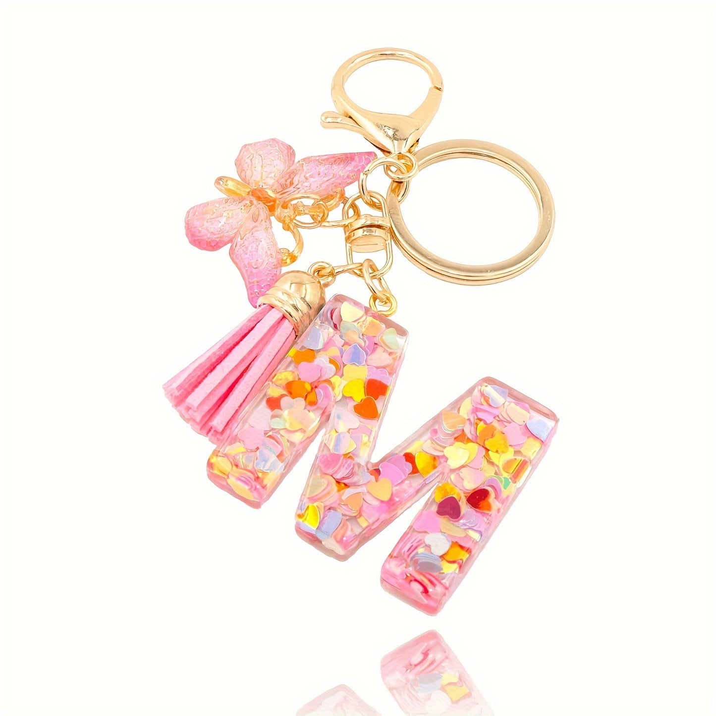 Alphabet Initial Letter Keychain Cute Key Chain Ring Bag Backpack Charm Car Hanging Pendant daily use Gift