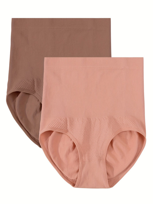 2pcs NADIA GO High-Waisted Seamless Shapewear Pants for Women - Supportive, High Support, Smooth Finish, High Waist, Shapewear Pants|Smooth Texture Pants|Seamless Finish