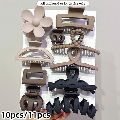 10/11pcs Assorted Hair Claw Clips for, Perfect for Daily Wear, Parties, Beach Trips, or as a Beautiful Gift for and Best Friends