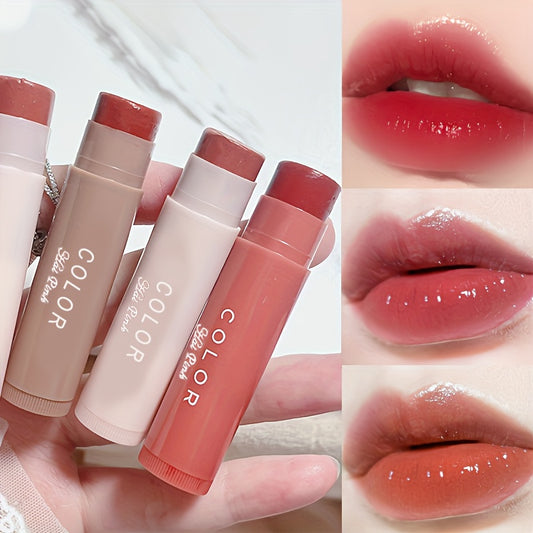 Three-color Moisturizing Lipstick, Long-lasting Moisturizing and Anti-chapped, Soft Lip Balm, Valentine's Day Gift