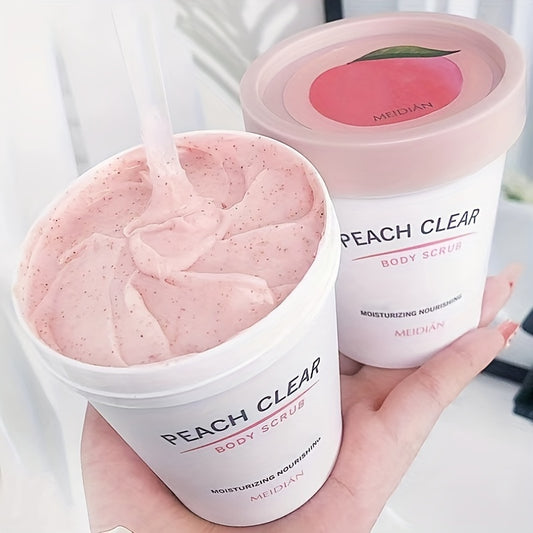 Hypoallergenic Ice Cream Peach Body Scrub - Mineral-Based Exfoliating & Moisturizing for All Light Beige Types, Gentle Exfoliation & Hydration, Refreshing Body Care